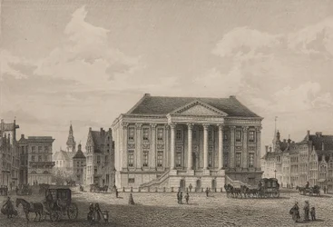 Il Grote Markt di Groningen nel 1858